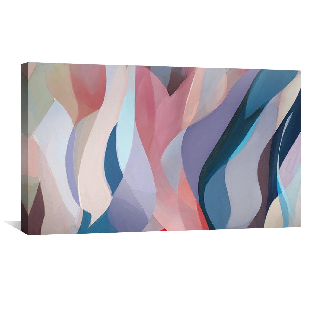 Colorful Abstract Wave Oil Painting for Modern Home Decor
