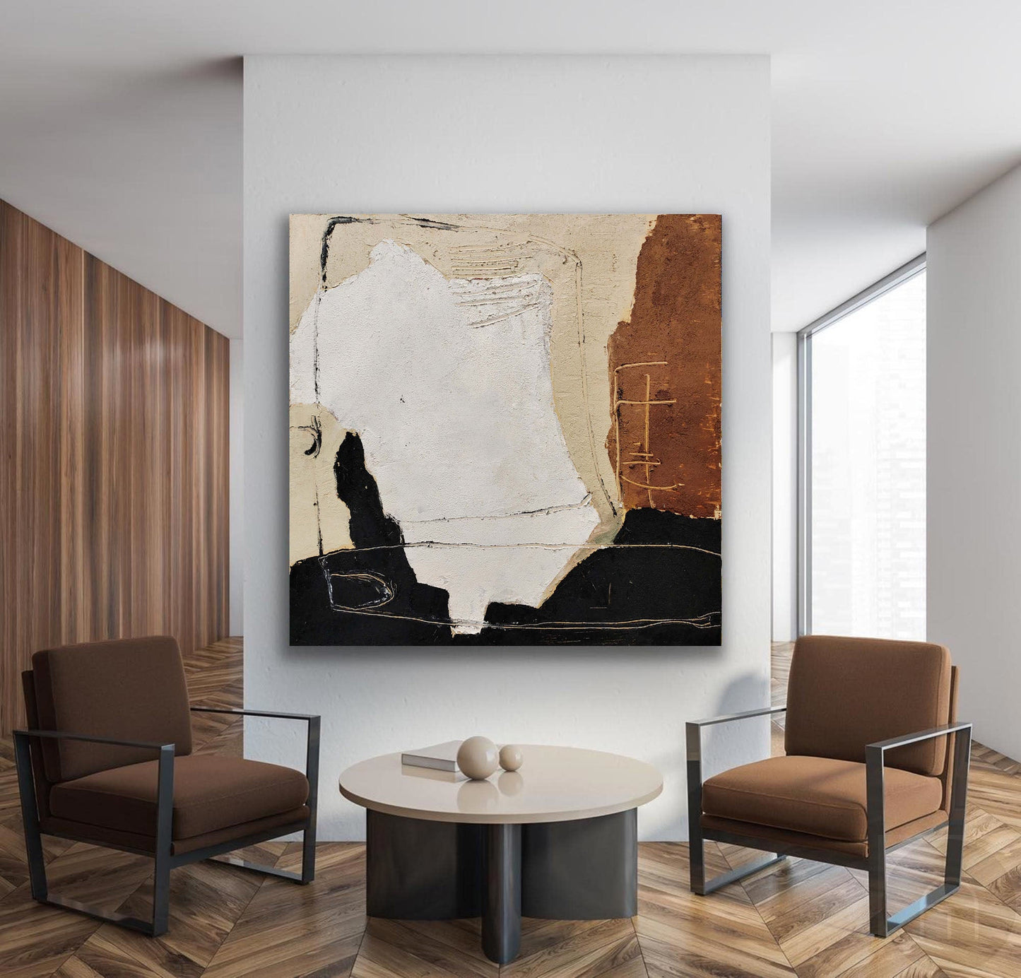Contemporary Abstract Oil Painting for Modern Home Decor and Art Collection
