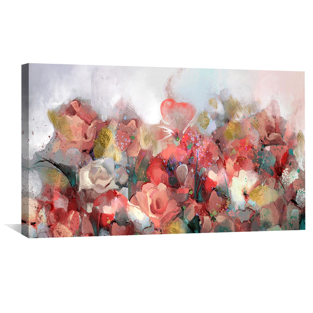 Vibrant Floral Garden Oil Painting for Elegant Home Decor