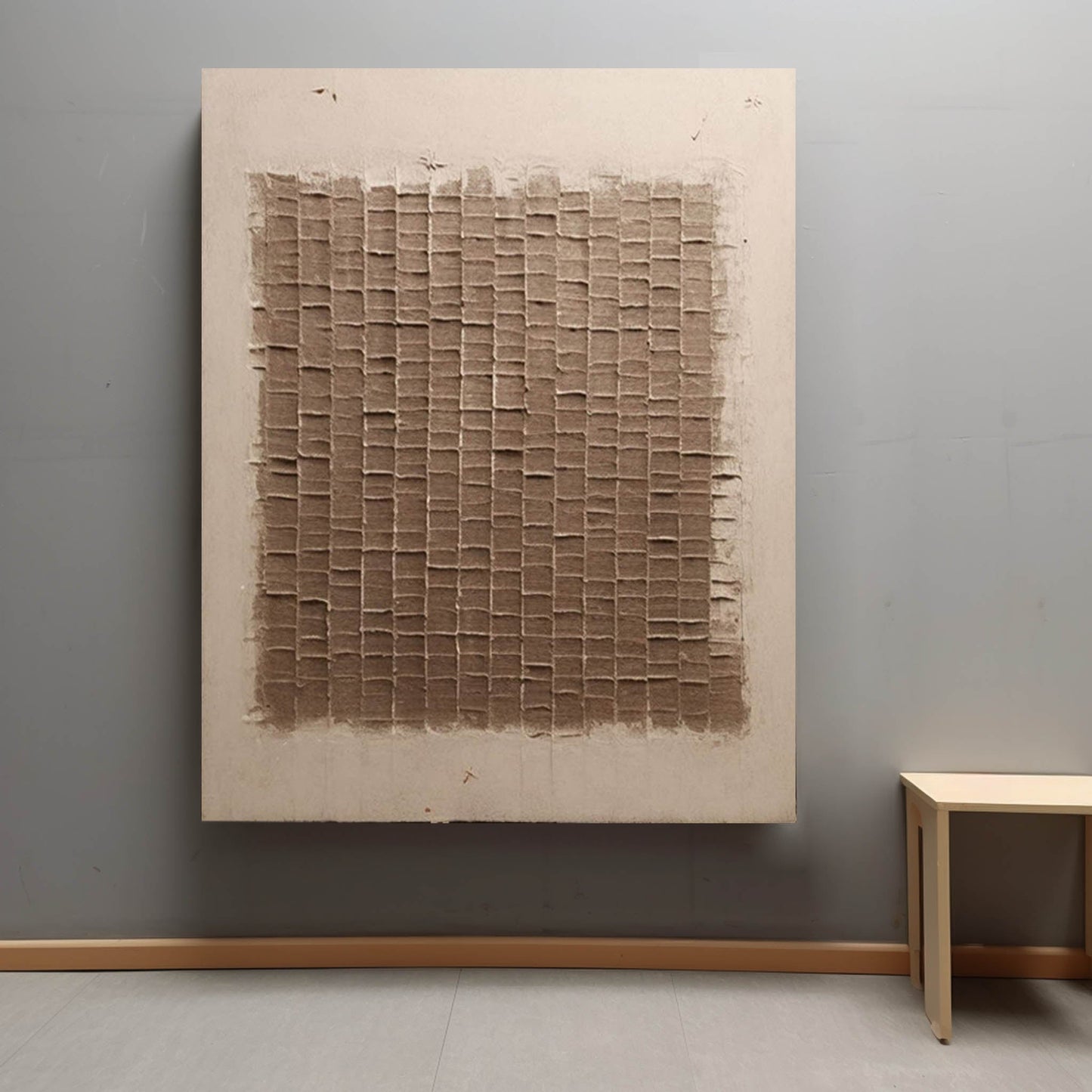 Contemporary Wabi-Sabi Abstract Oil Painting for Minimalist Home Decor