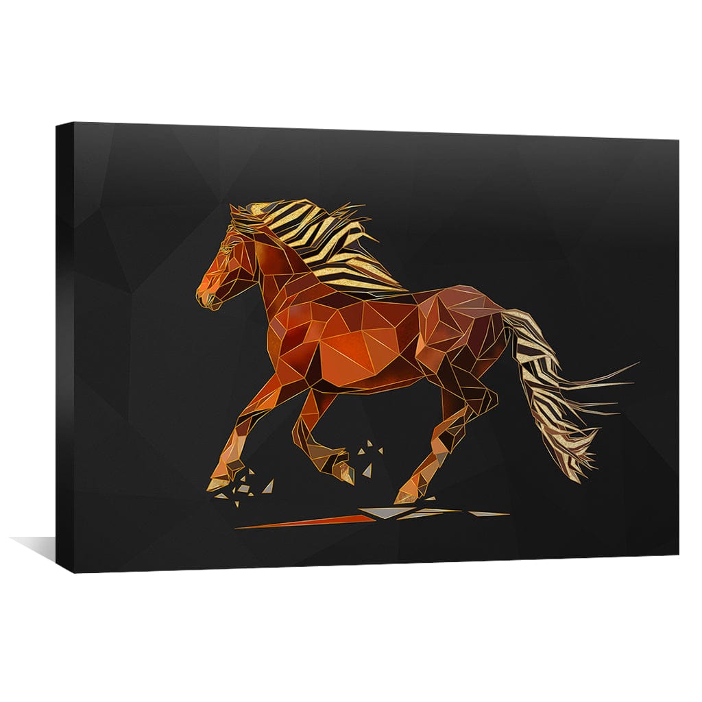 Dynamic Geometric Horse Canvas Art for Modern Home Decor