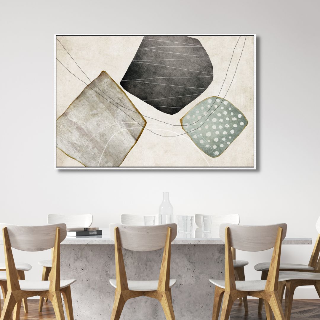 Modern Geometric Abstract Oil Painting for Stylish Home Decor