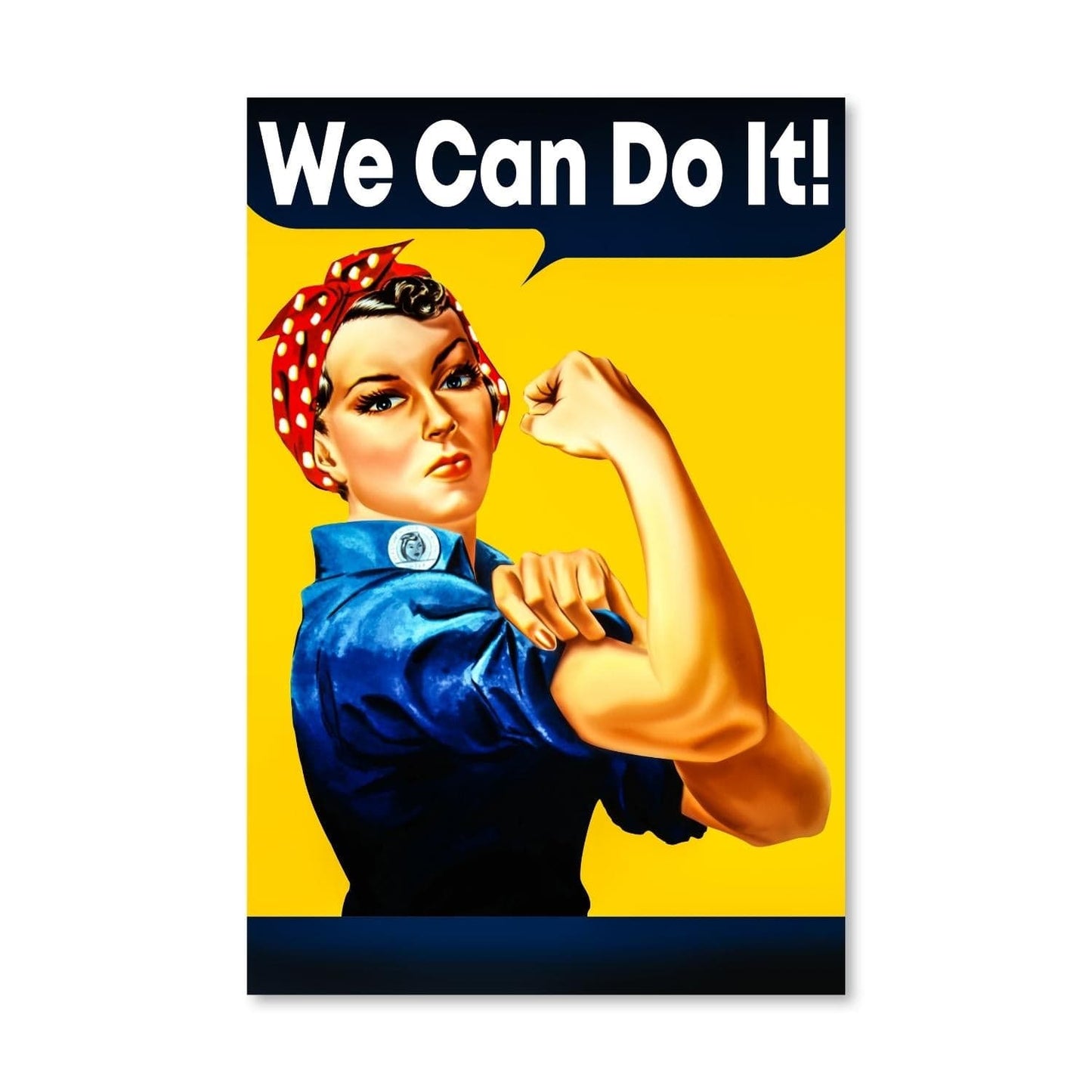 Empowering Rosie the Riveter Oil Painting - Vintage Feminist Art for Home Decor