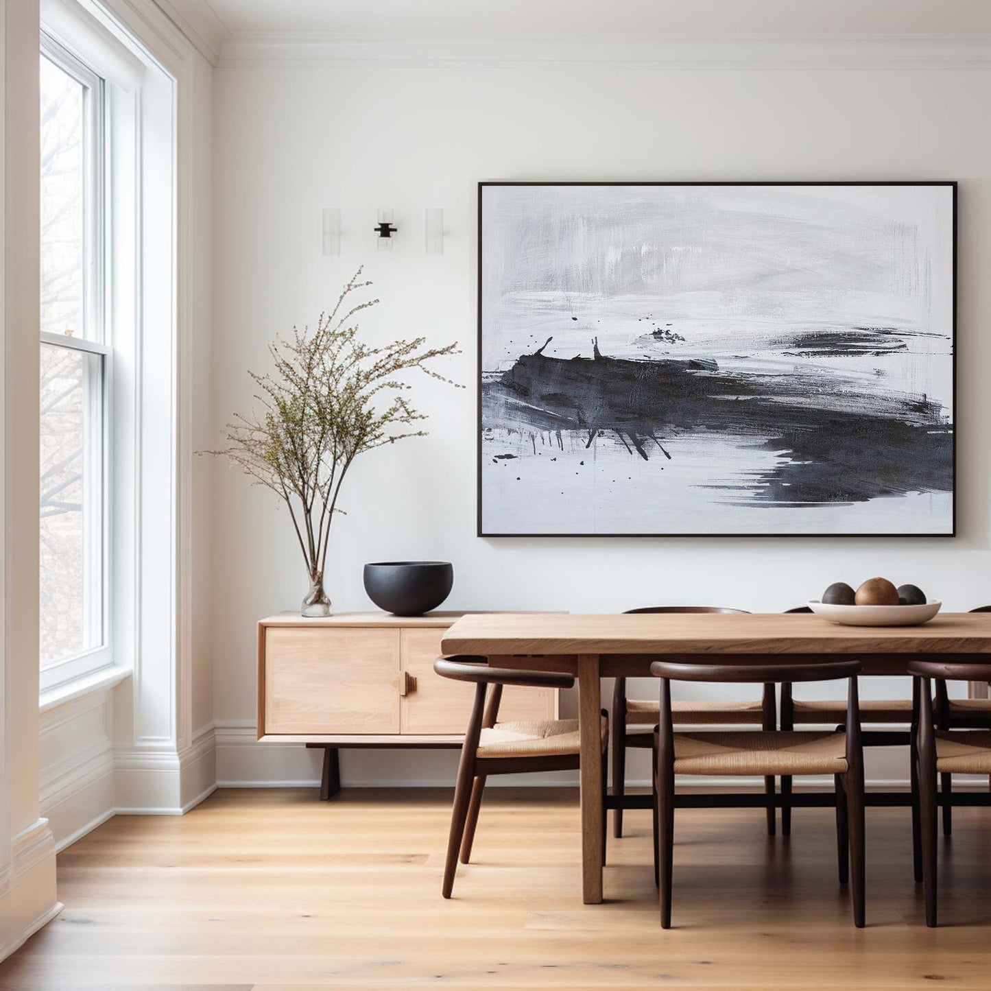 Stylish Abstract Coastal Oil Painting for Modern Home Decor