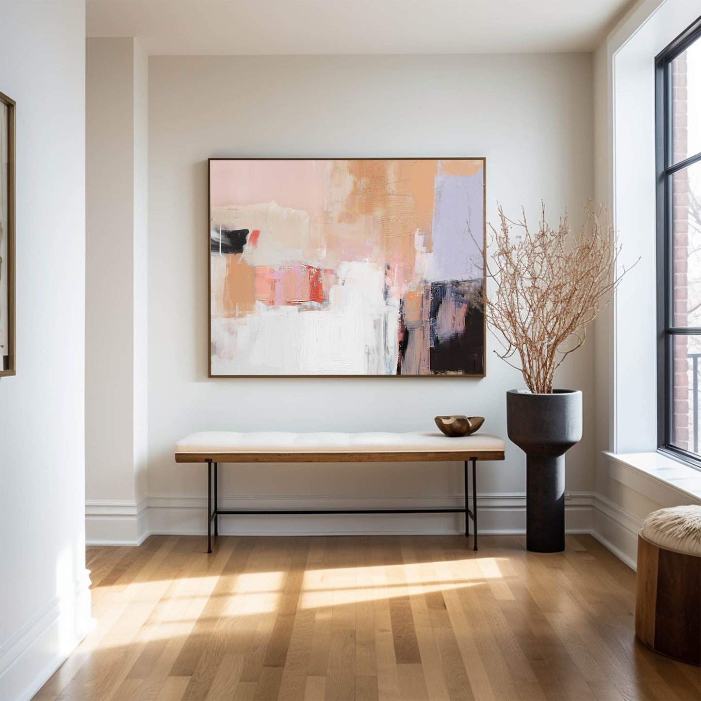 Contemporary Colorful Abstract Oil Painting for Modern Home Decor