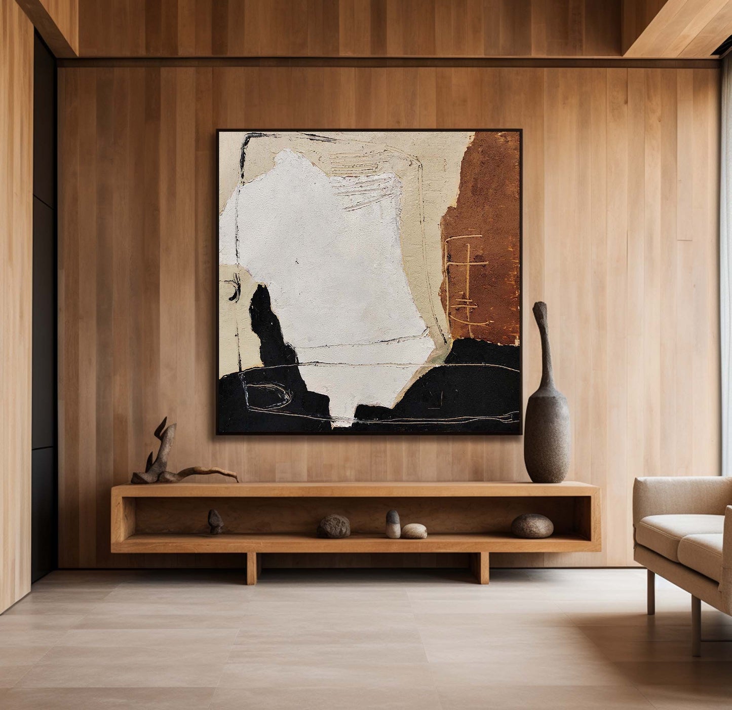 Contemporary Abstract Oil Painting for Modern Home Decor and Art Collection