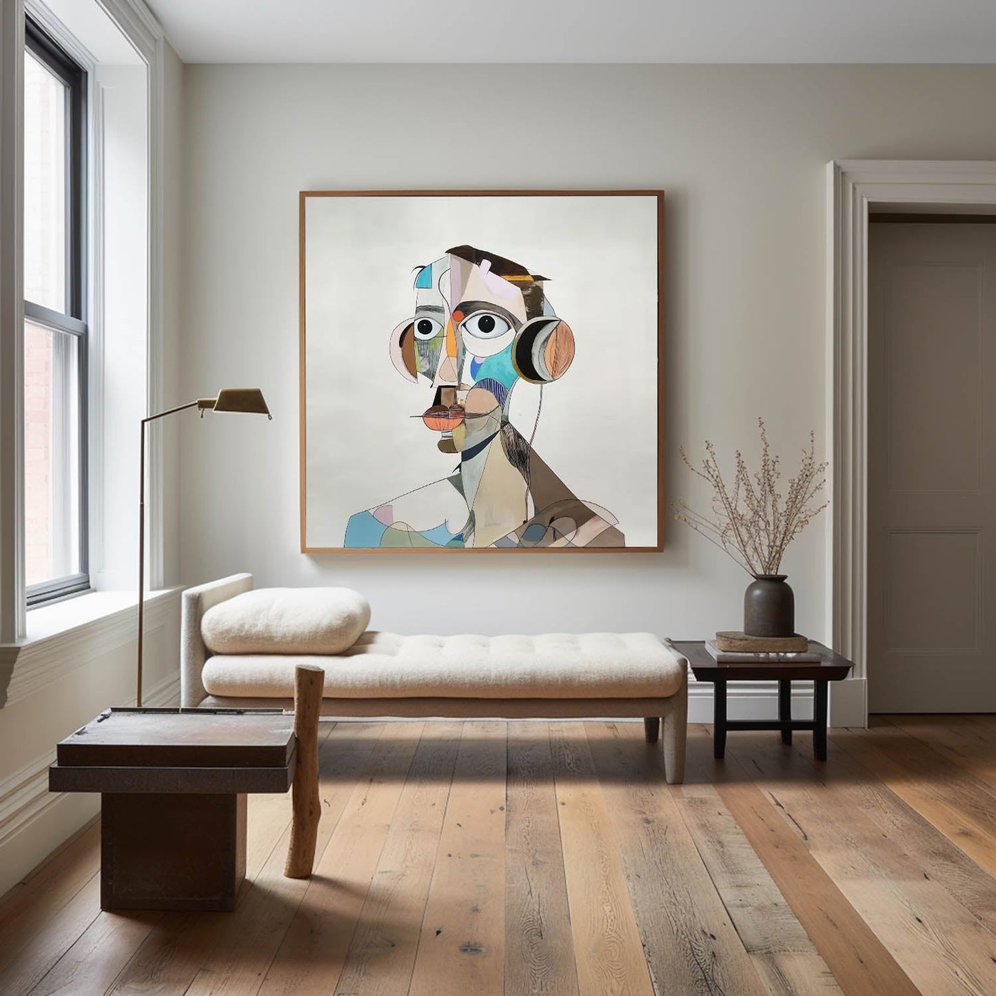 Colorful Modern Abstract Portrait Art for Contemporary Home Decor