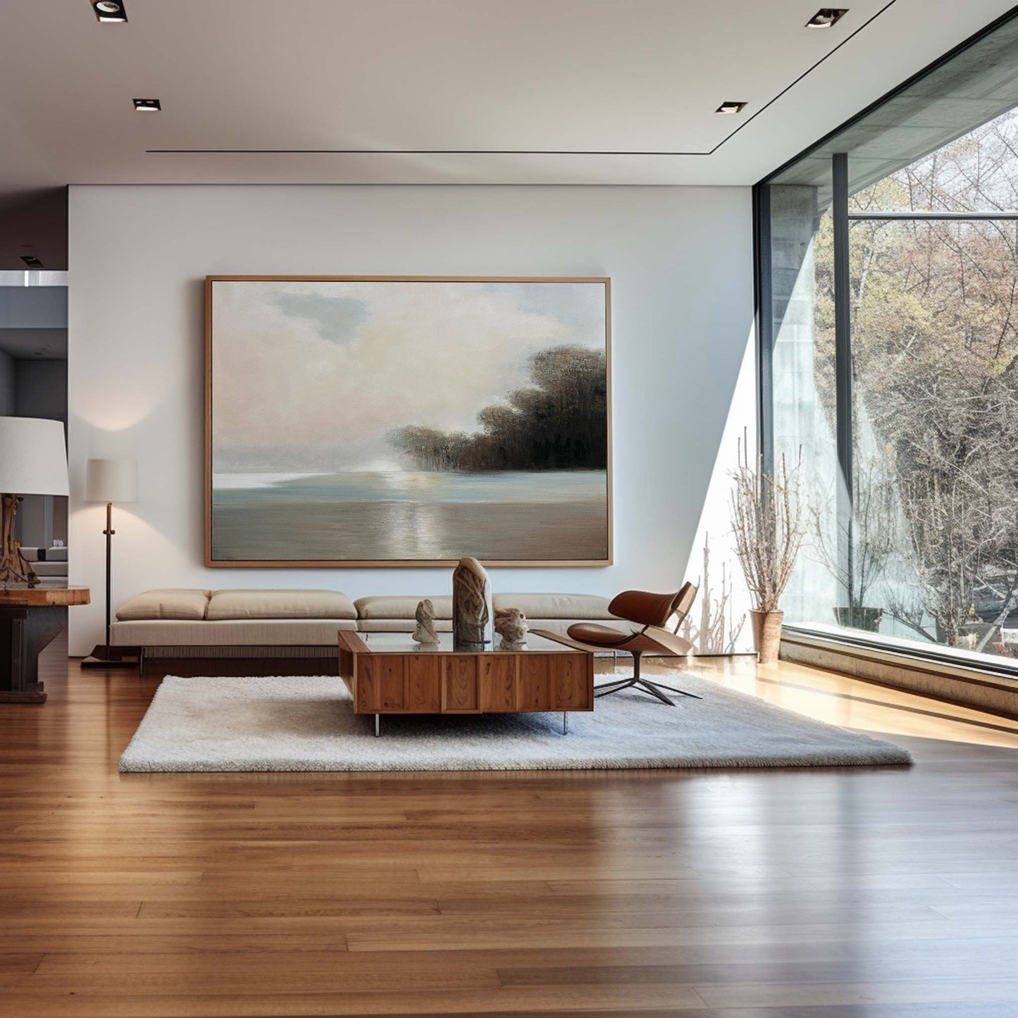 Serene Coastal Landscape Oil Painting for Home Décor and Art Collectors