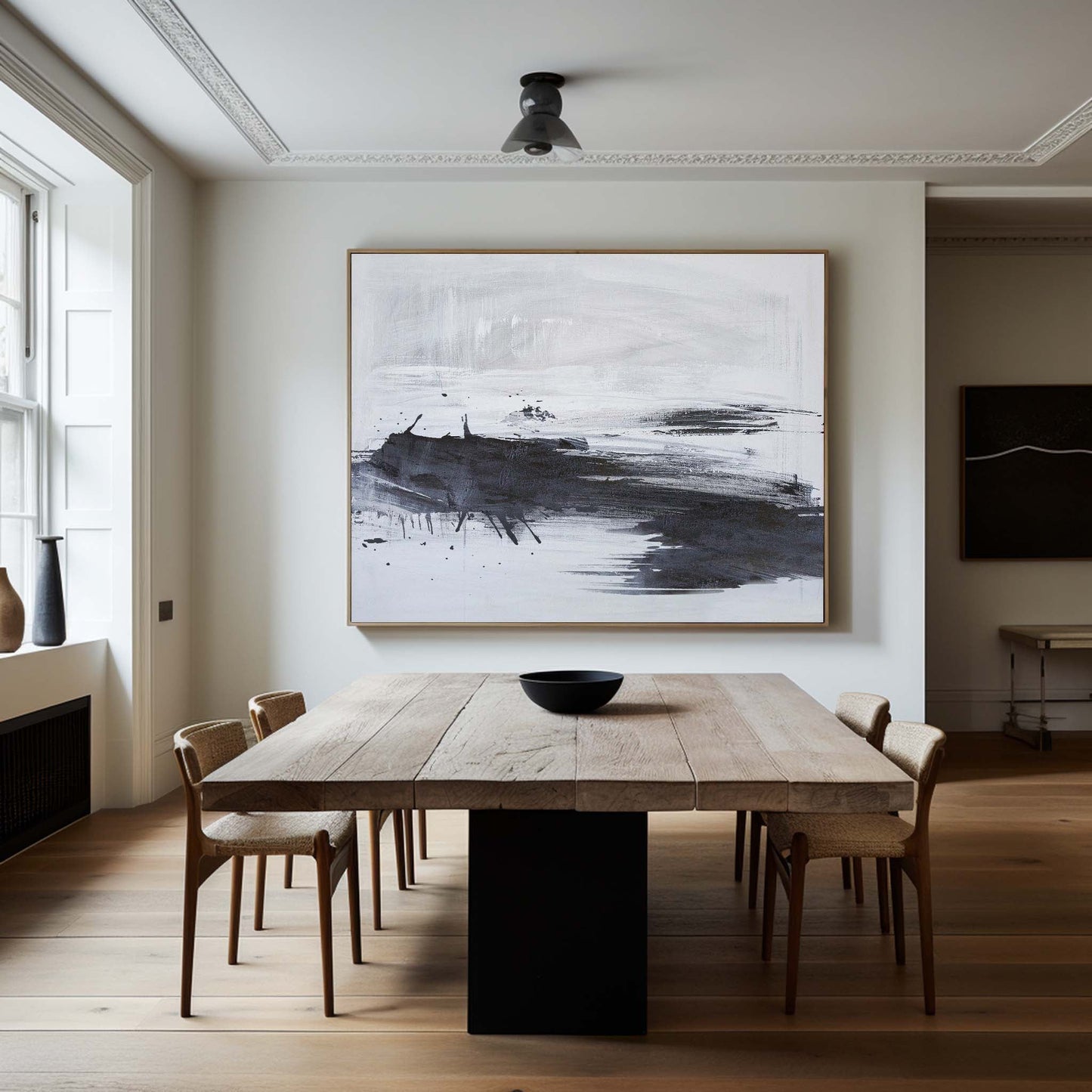 Stylish Abstract Coastal Oil Painting for Modern Home Decor
