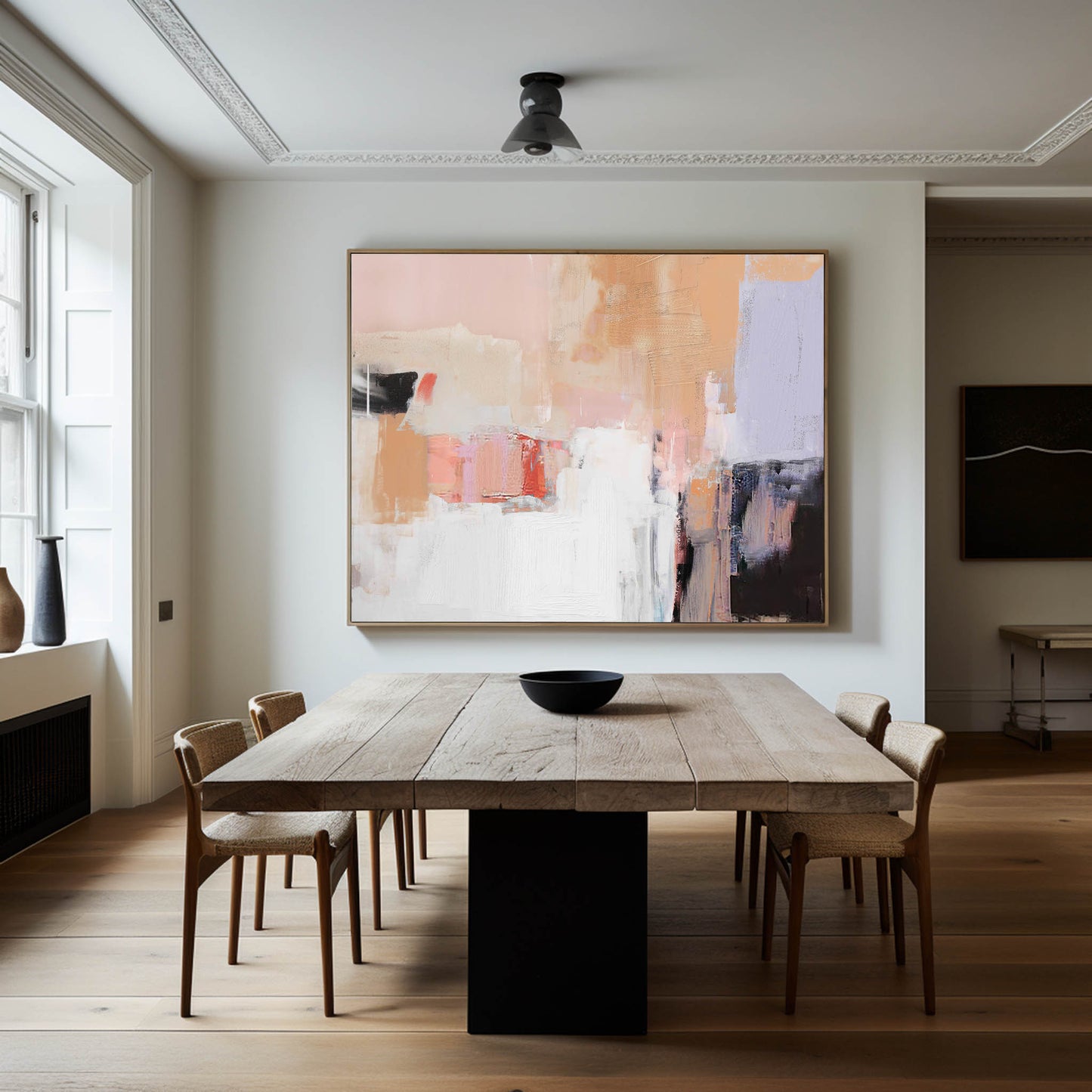 Contemporary Colorful Abstract Oil Painting for Modern Home Decor