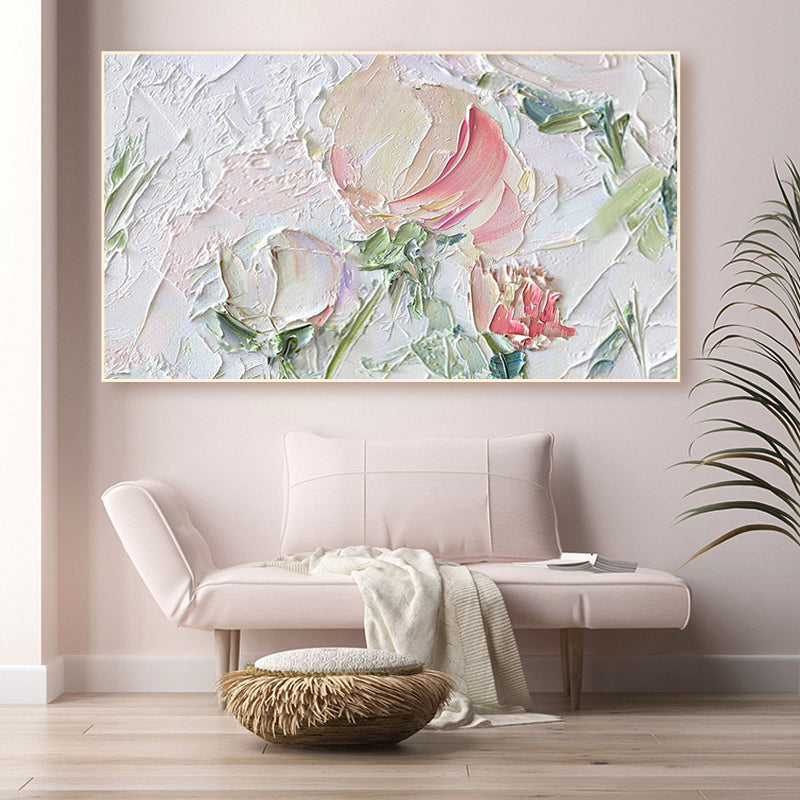 Large Abstract Flower Minimalist Elegant Beauty Oil Painting