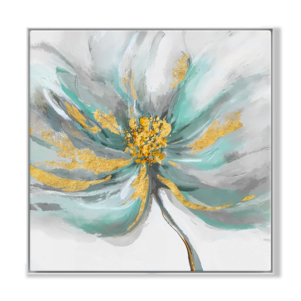 Elegant Golden Lily Flower Oil Painting for Home Decor