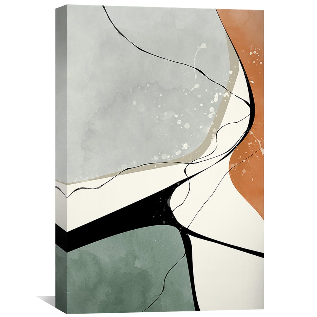 Abstract Oil Painting in Soothing Earth Tones for Elegant Home Decor
