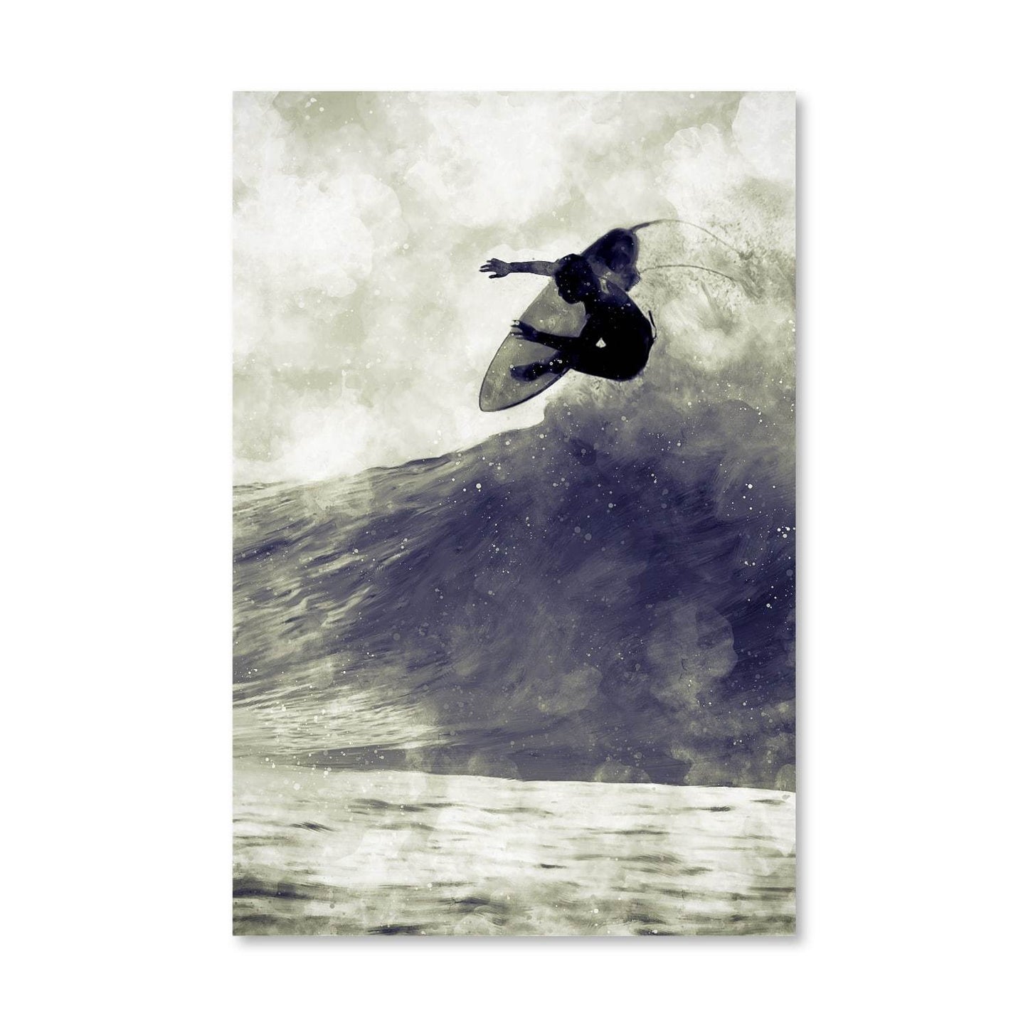 Dynamic Hawaiian Surf Scene – Stunning Oil Painting for Beach Lovers