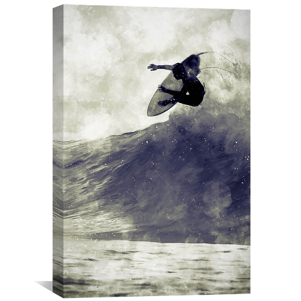 Dynamic Hawaiian Surf Scene – Stunning Oil Painting for Beach Lovers