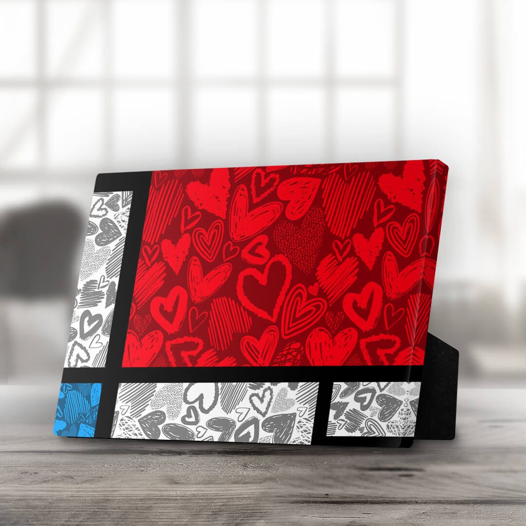 Colorful Heart Abstract Canvas Art for Home Decor and Gifts