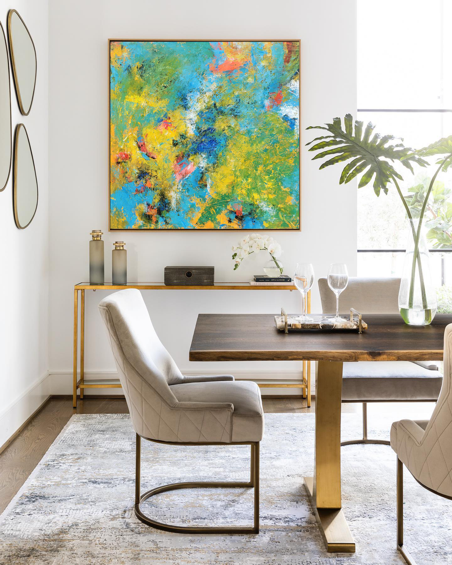 Colorful Abstract Oil Painting on Canvas - Modern Wall Art for Home Decor