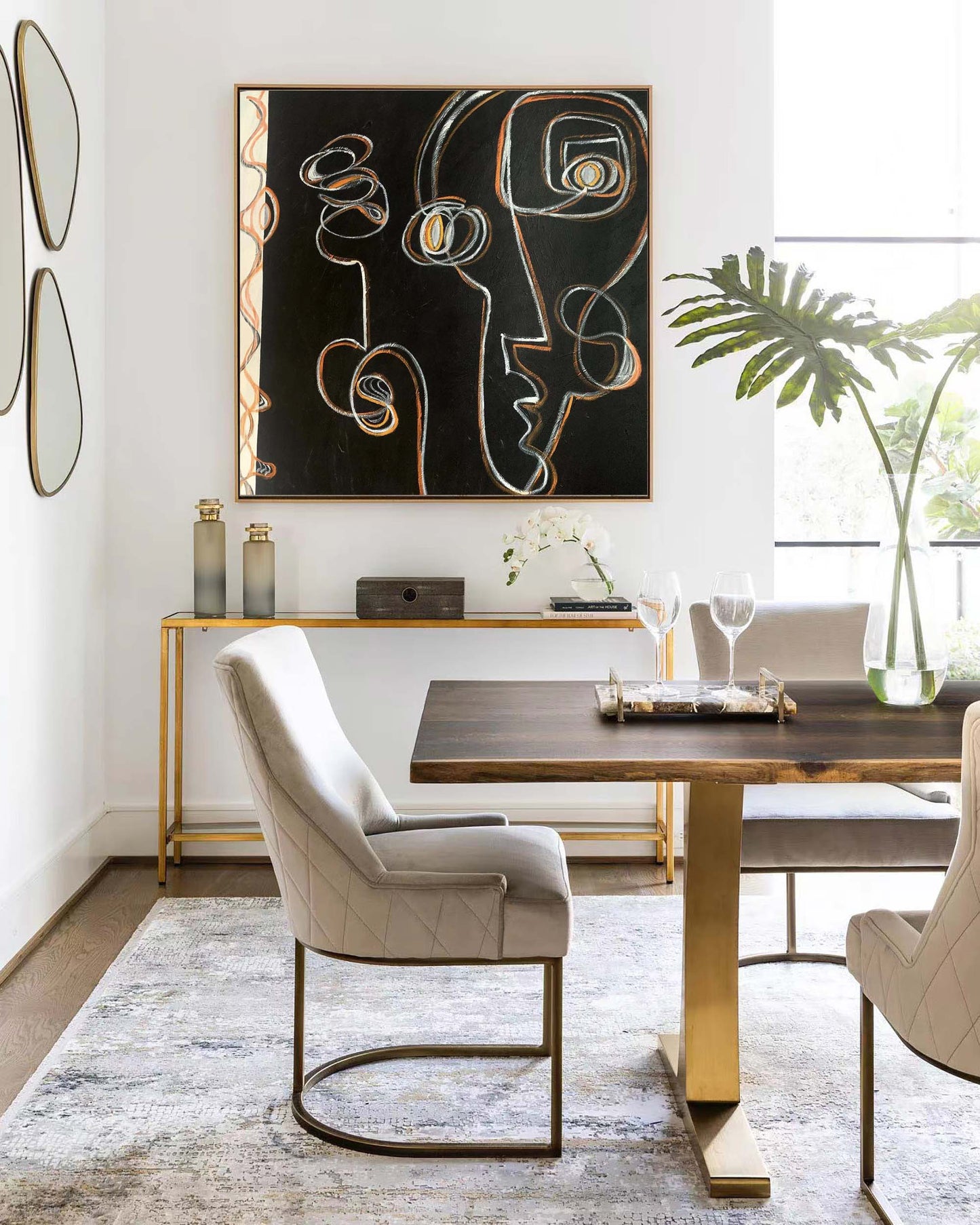 Contemporary Black and White Abstract Oil Painting for Modern Art Enthusiasts