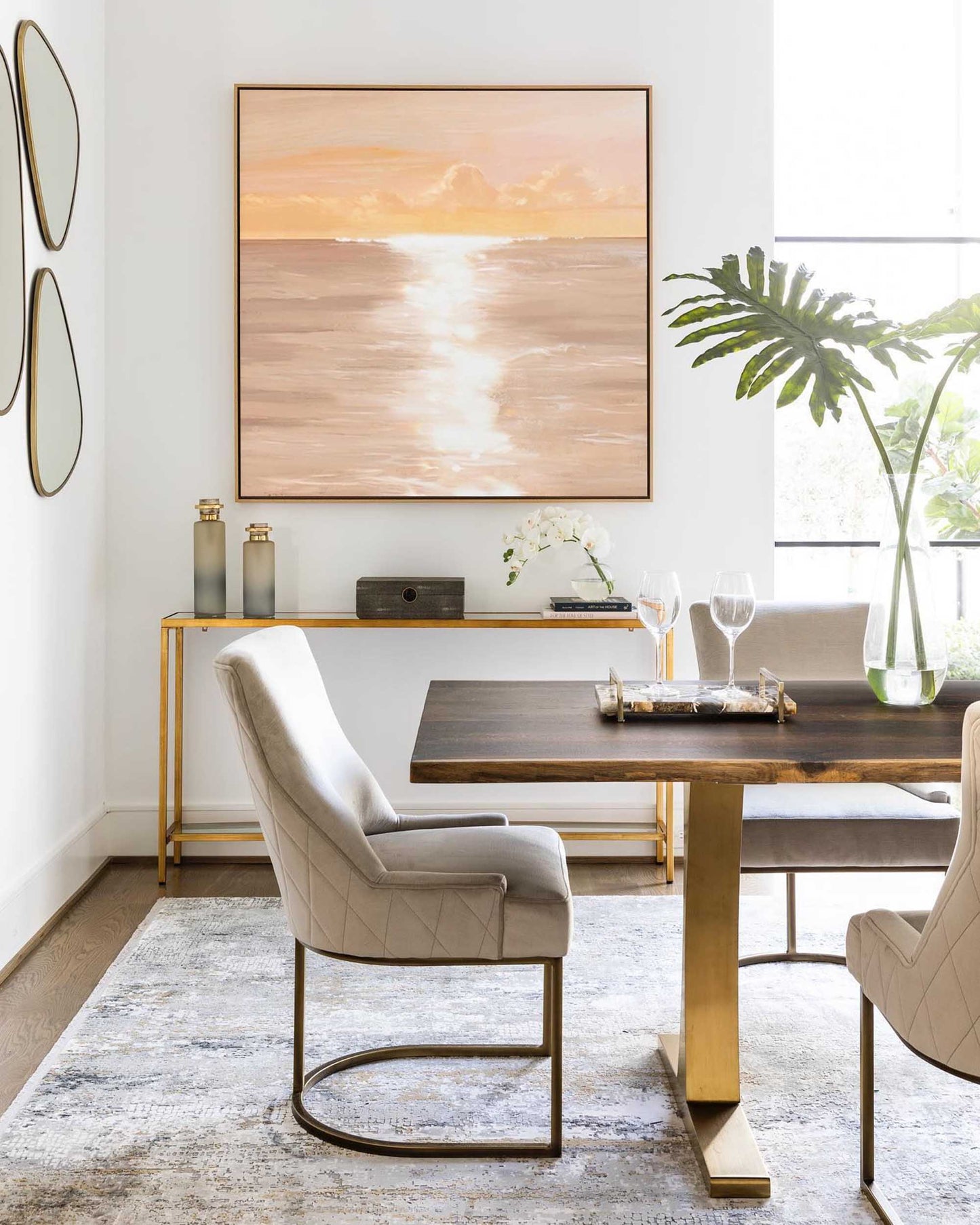 Serene Sunset Ocean View Oil Painting for Tranquil Home Decor
