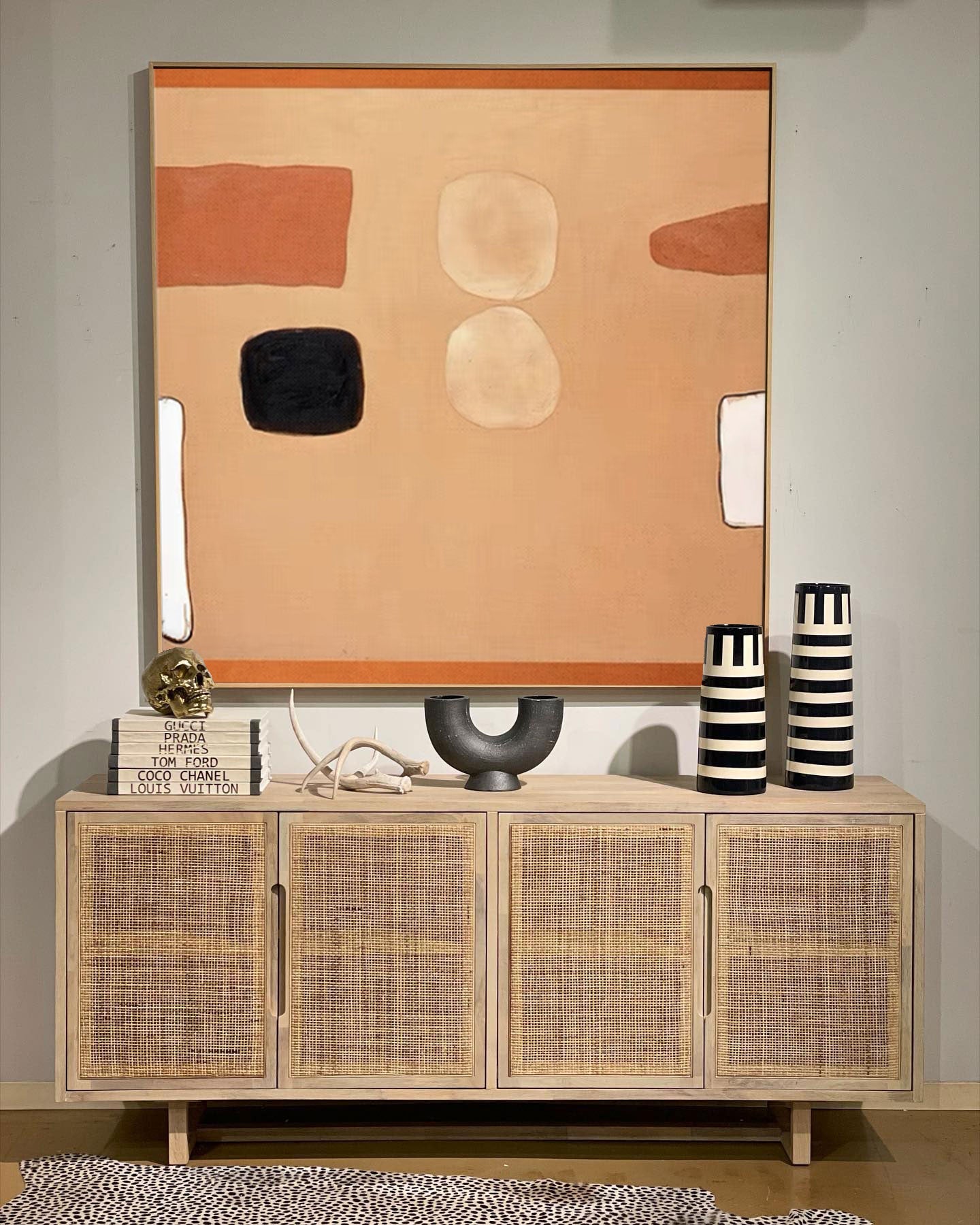 Contemporary Minimalist Oil Painting for Modern Home Decor