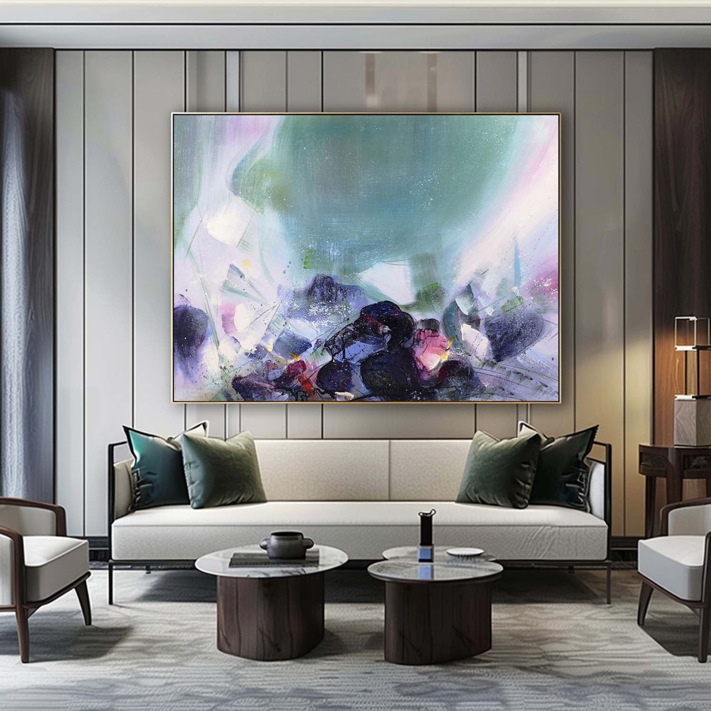 Captivating Abstract Hyperrealism Oil Painting for Elegant Home Decor