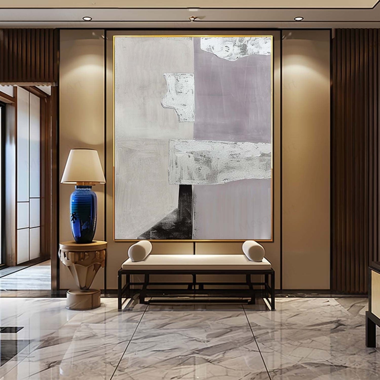 Stylish Contemporary Minimalist Oil Painting for Modern Home Decor