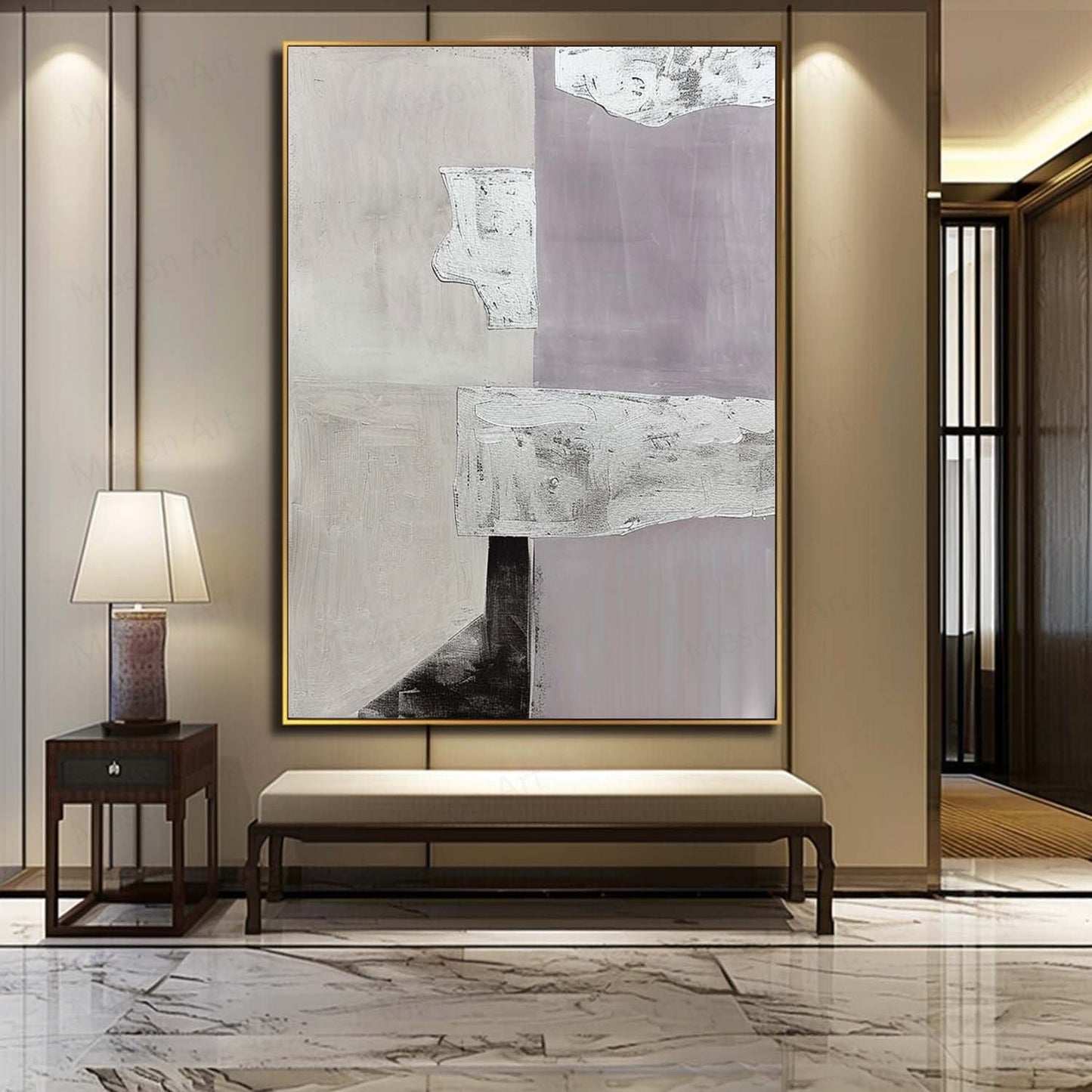 Stylish Contemporary Minimalist Oil Painting for Modern Home Decor