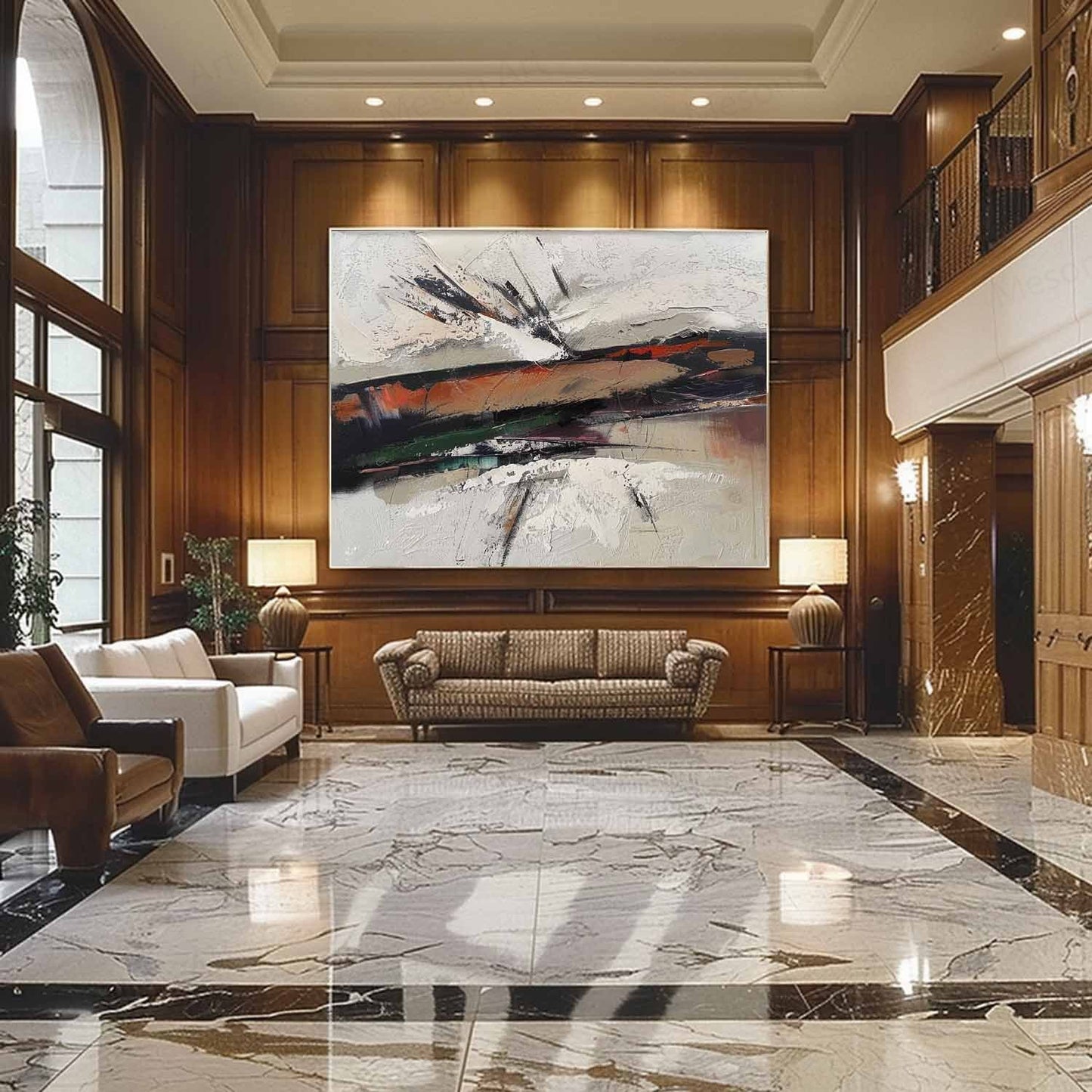 Abstract Wabi-Sabi Oil Painting for Modern Home Decor and Art Lovers