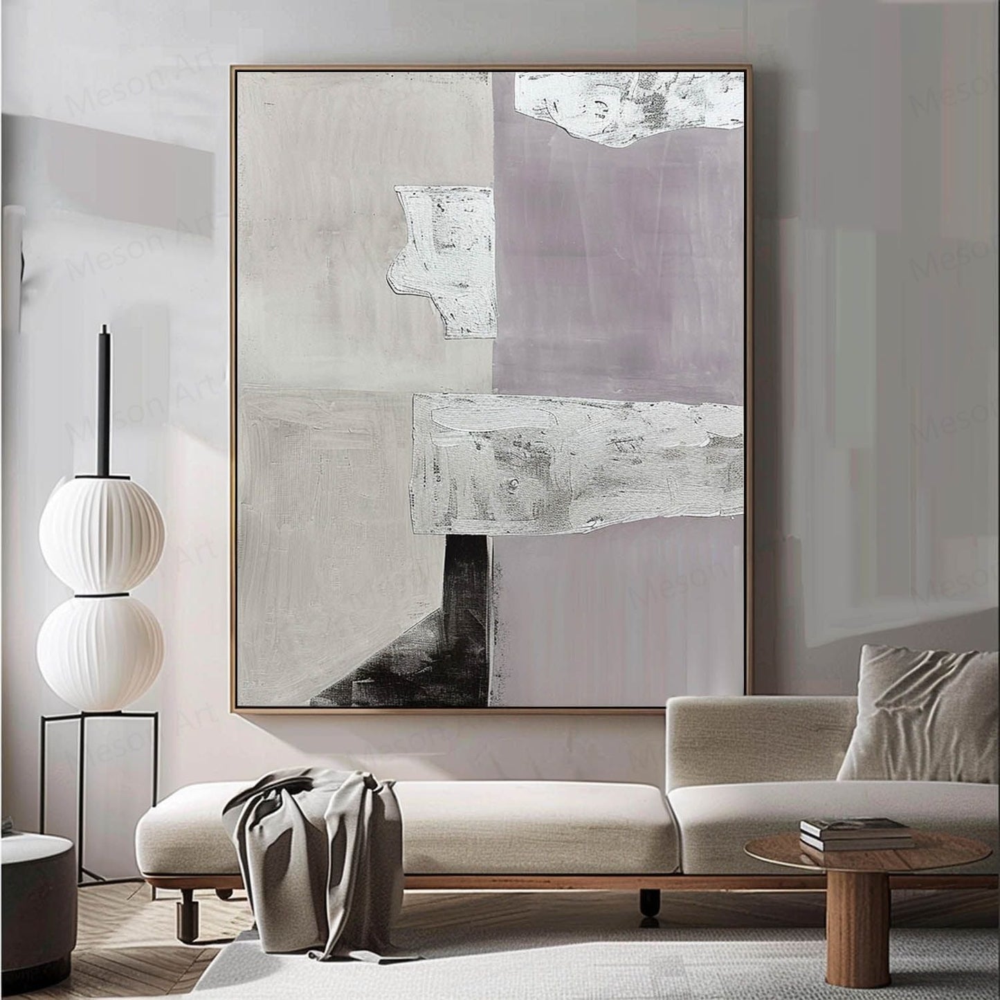 Stylish Contemporary Minimalist Oil Painting for Modern Home Decor