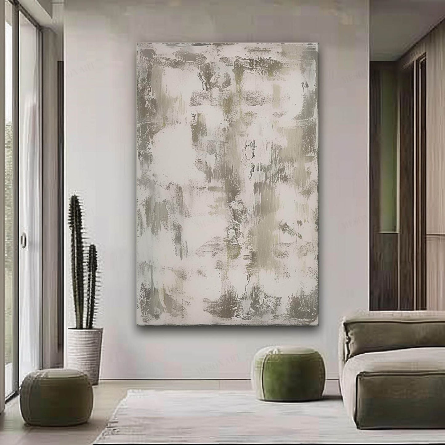 Abstract Wabi-Sabi Oil Painting for Modern Home Decor