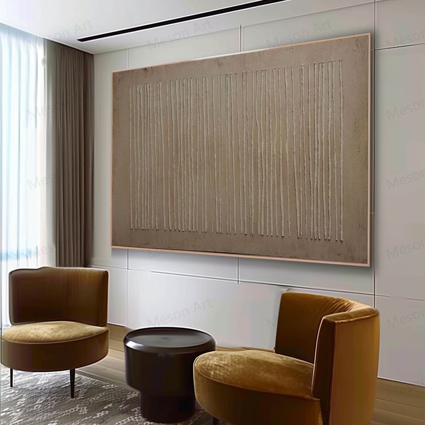 Minimalist Abstract Oil Painting for Modern Home Decor