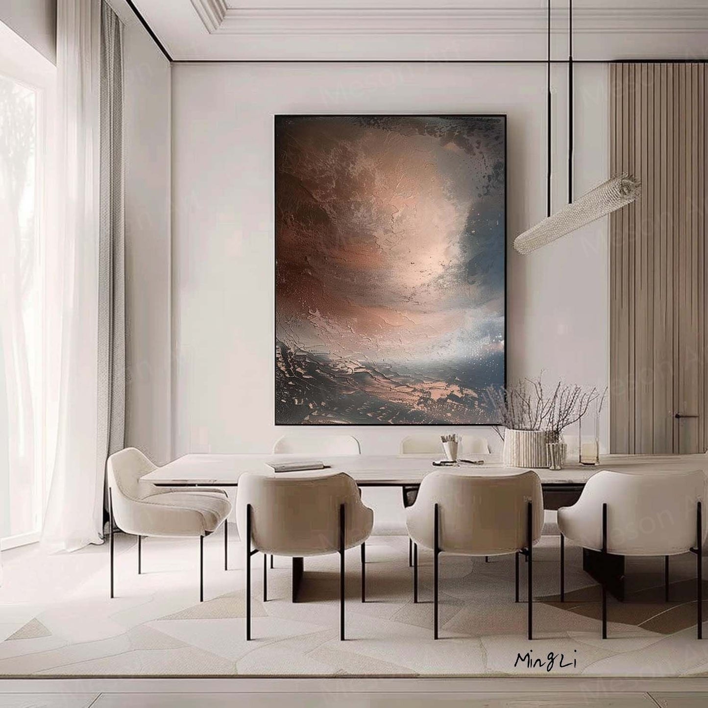 Abstract Wabi-Sabi Oil Painting for Modern Wall Decor