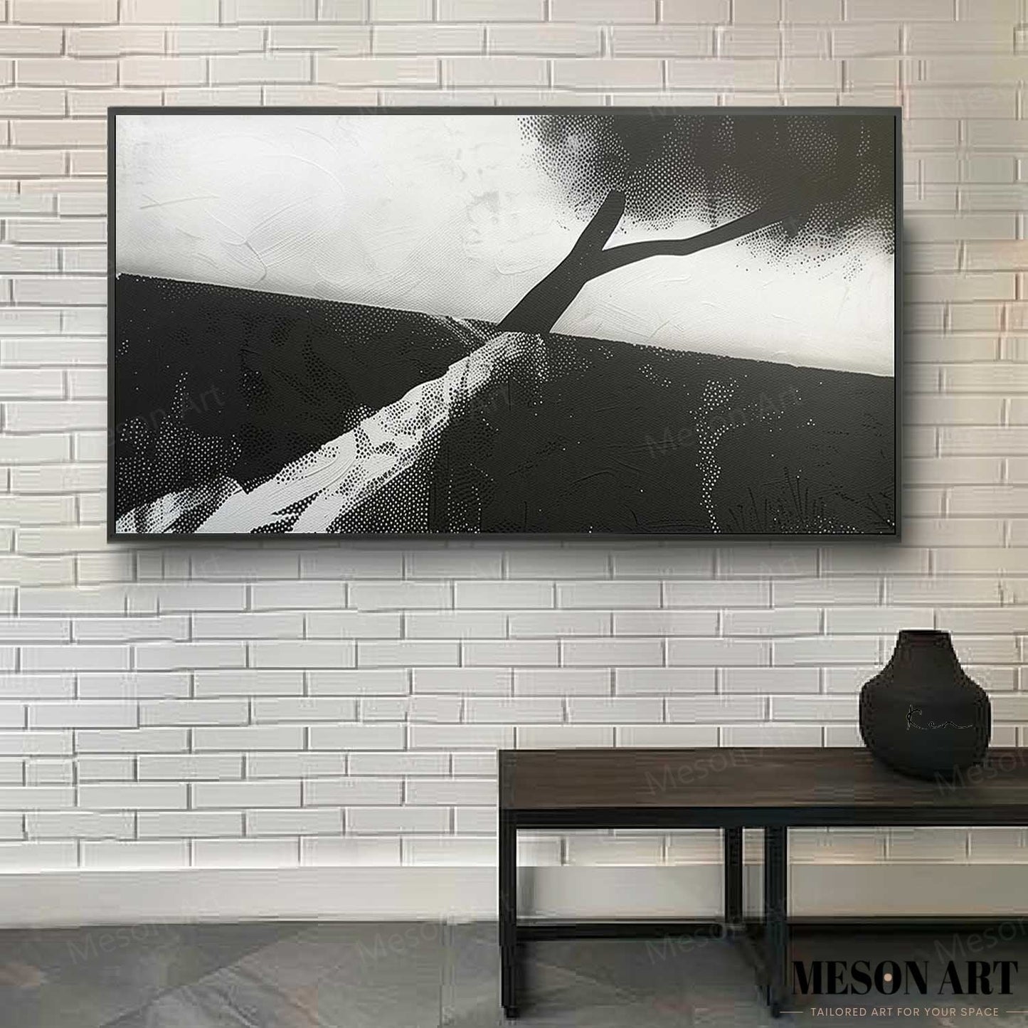 Modern Minimalist Oil Painting for Elegant Home Decor