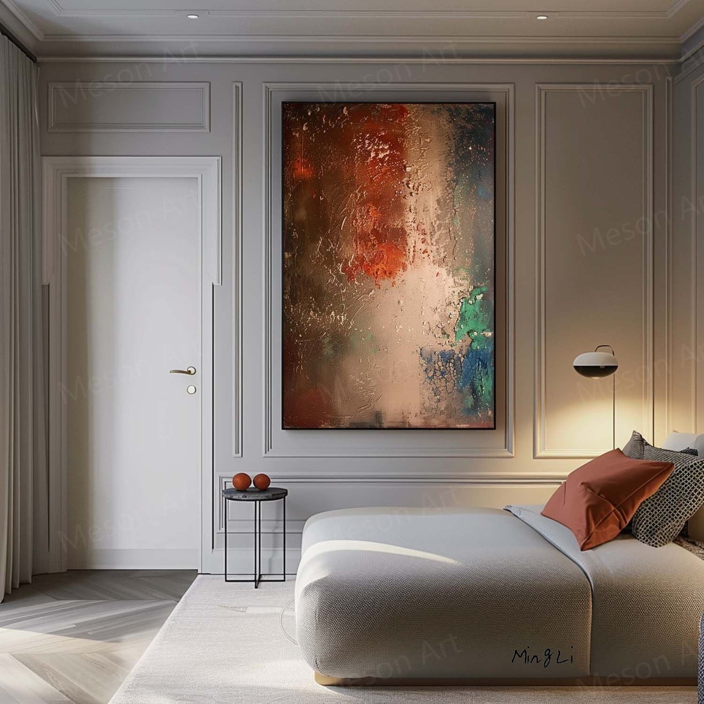 Abstract Wabi-Sabi Oil Painting for Modern Home Decor