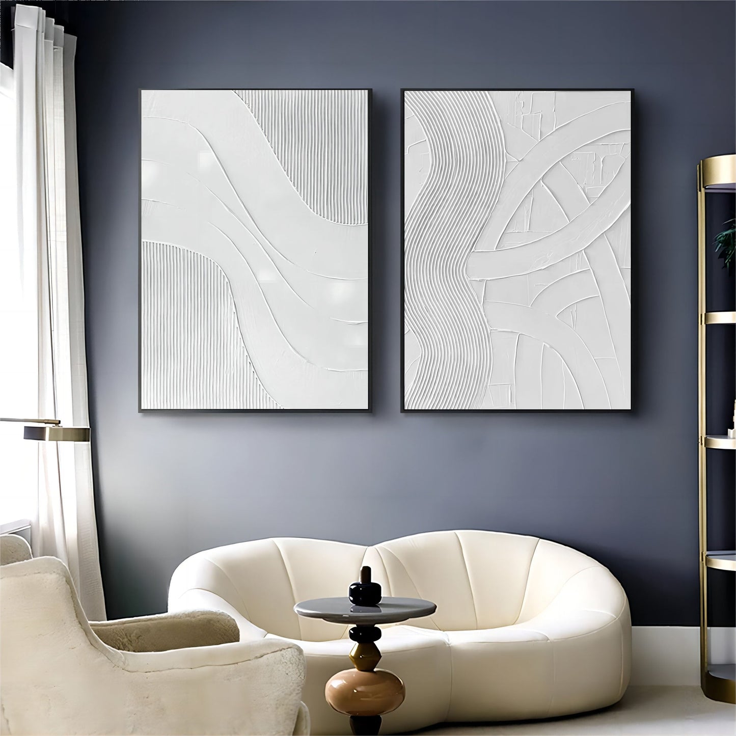 Contemporary Abstract Oil Painting Set for Modern Home Decor