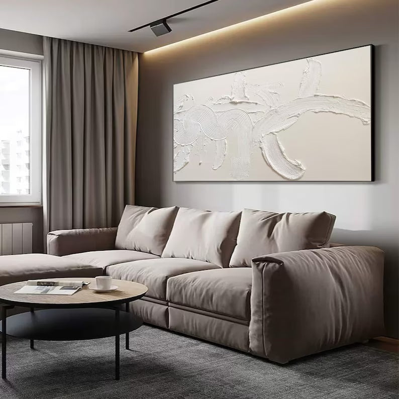Minimalist Oil Painting for Modern Living Room Wall Art Decor