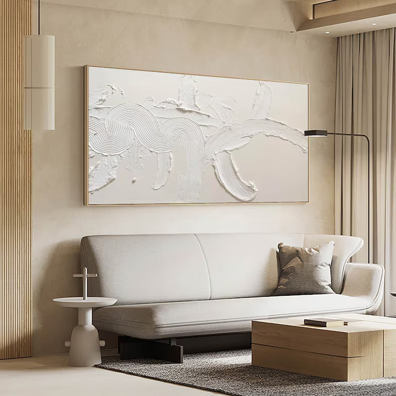 Minimalist Oil Painting for Modern Living Room Wall Art Decor