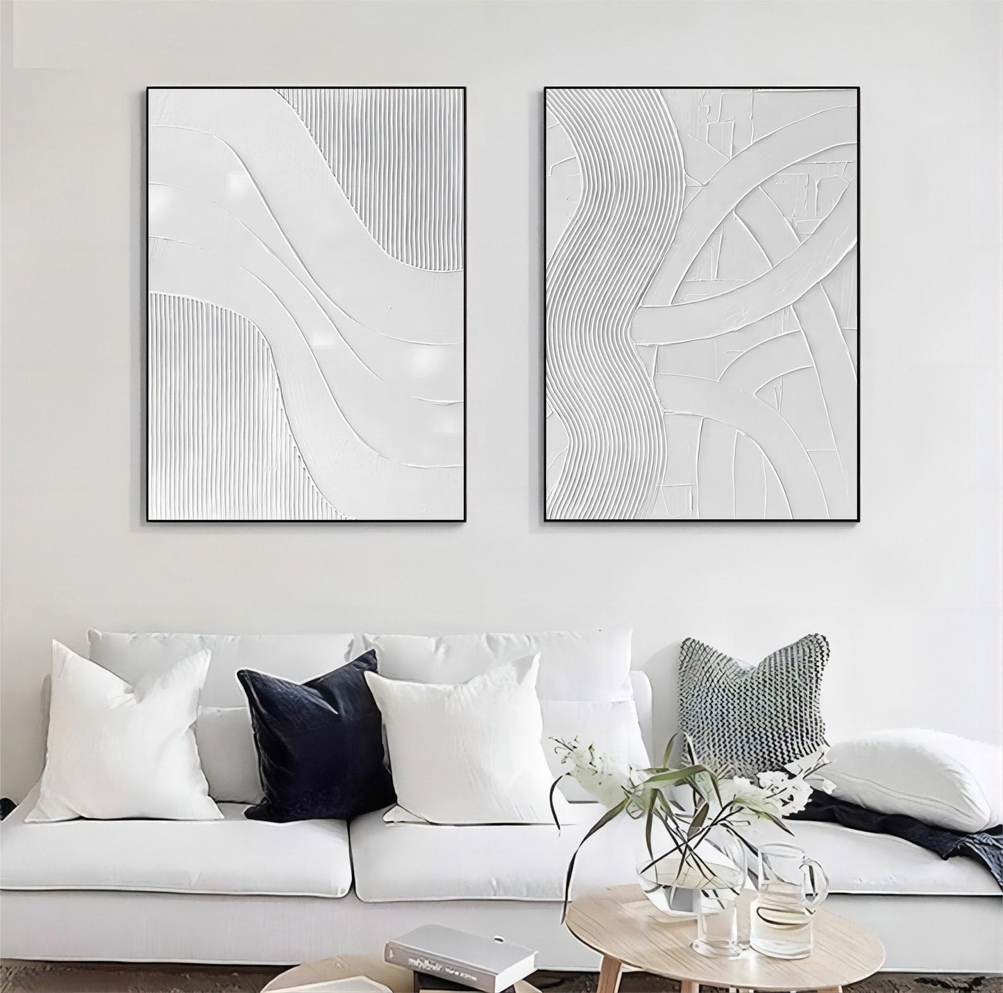 Contemporary Abstract Oil Painting Set for Modern Home Decor