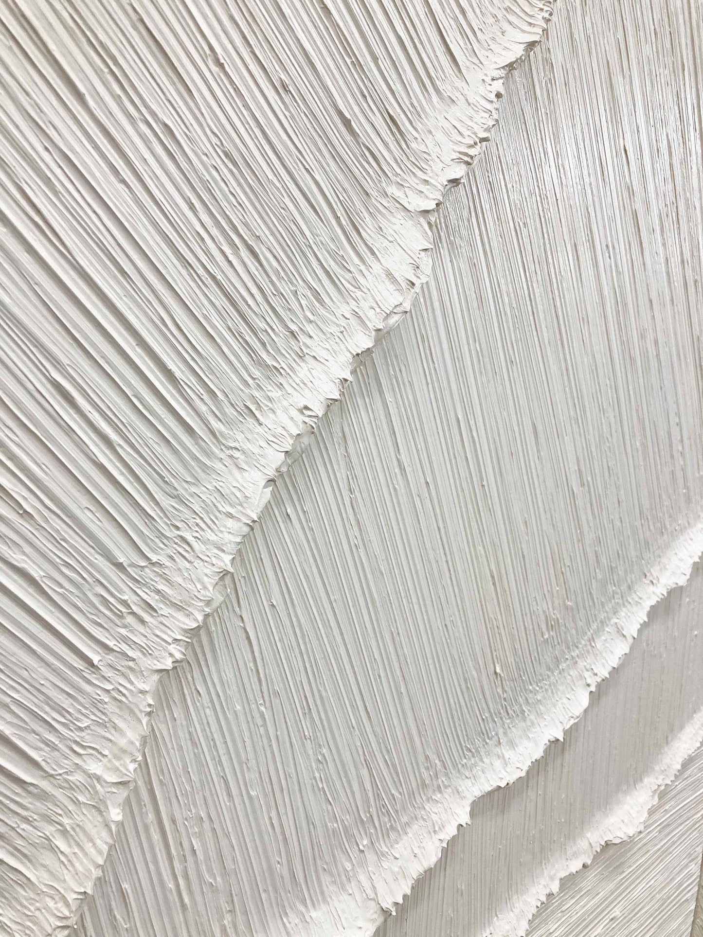 Contemporary White Beige Abstract Oil Painting Duo for Minimalist Interiors