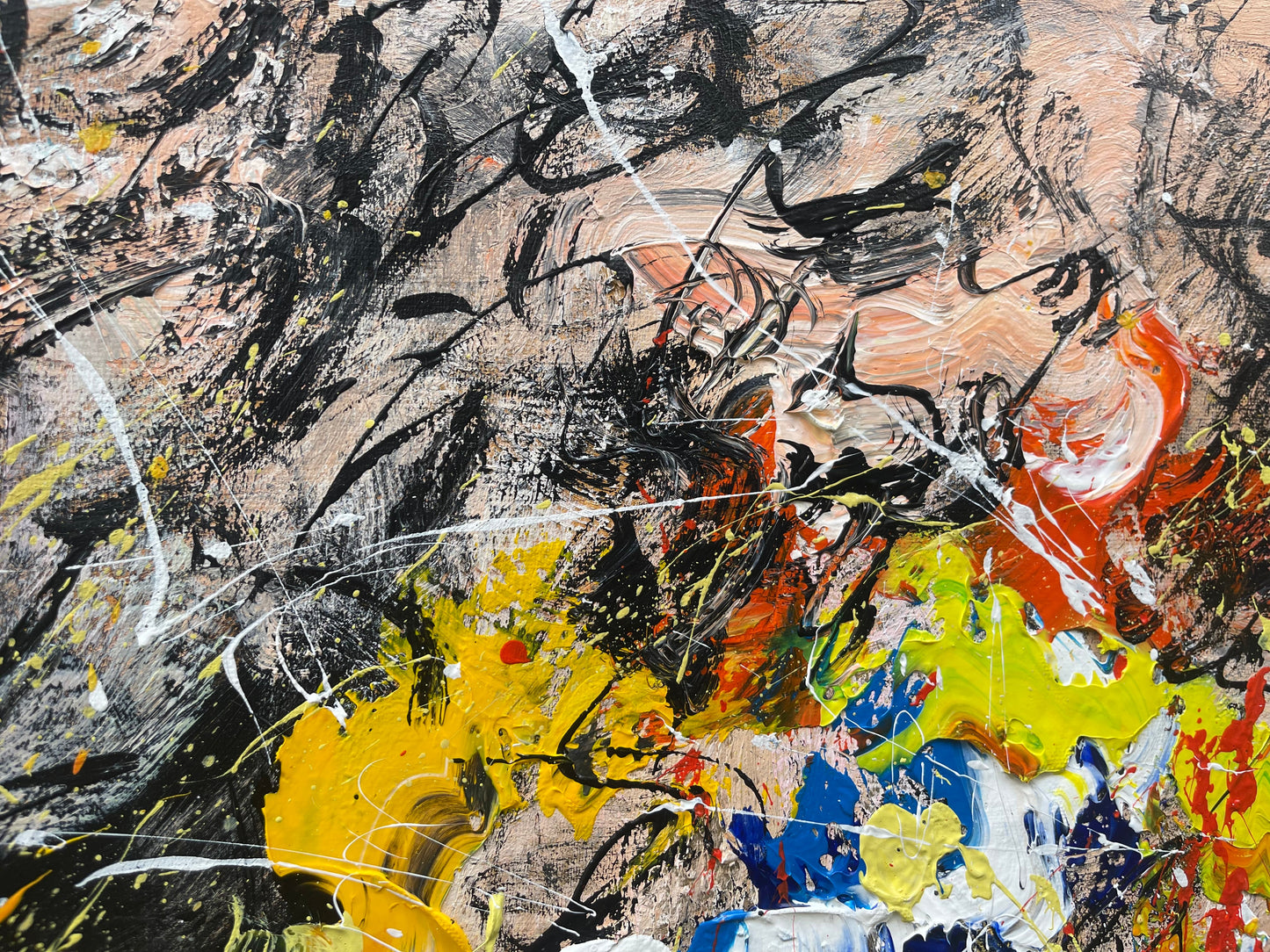 Colorful Abstract Oil Painting for Modern Home Decor