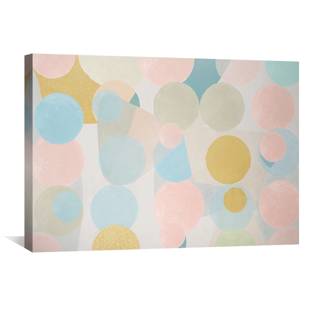 Colorful Abstract Dotscape Oil Painting for Modern Home Decor