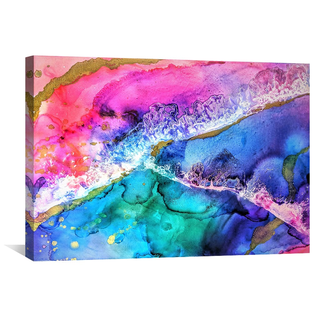 Colorful Abstract Waves of Love Oil Painting for Modern Home Decor