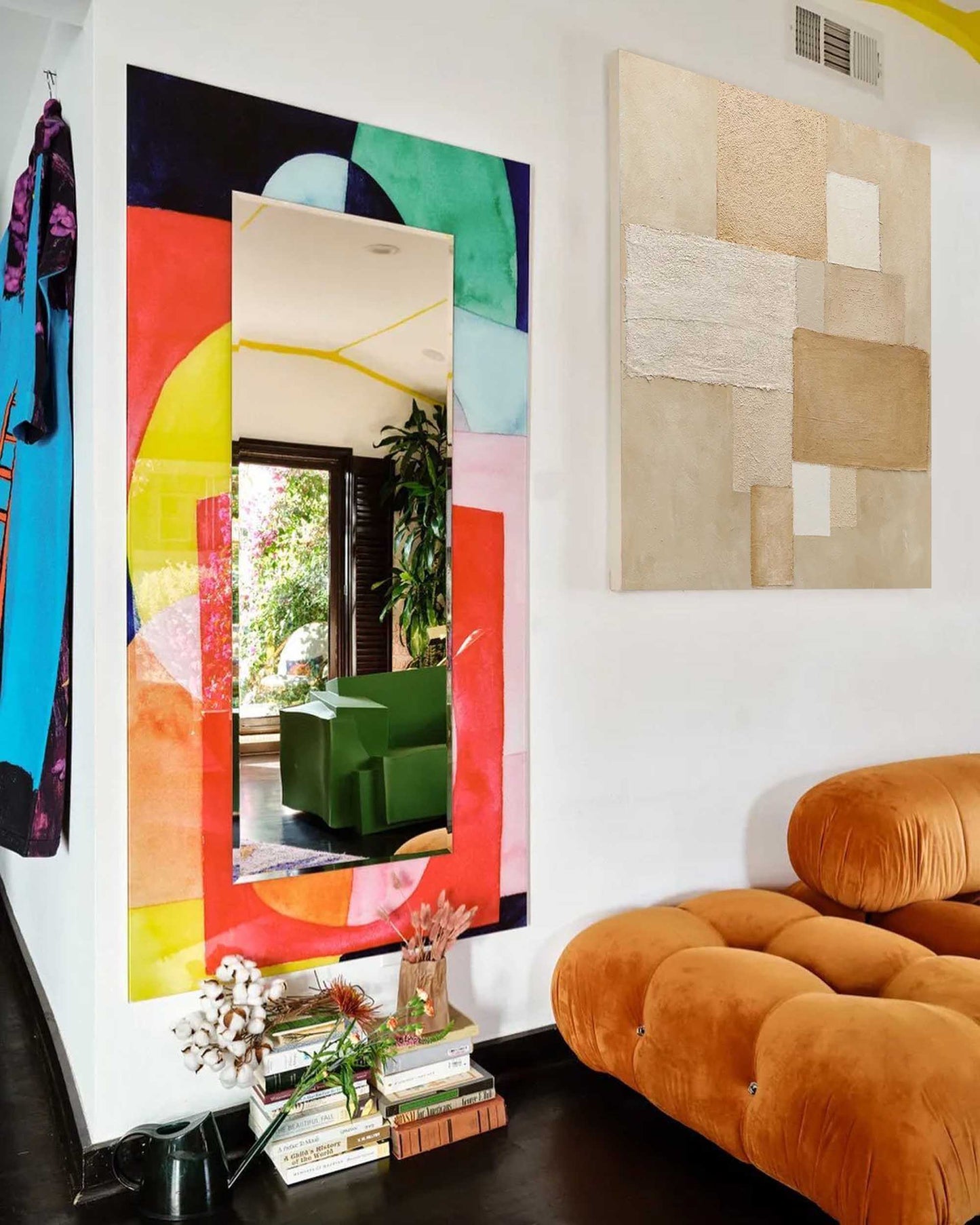 Modern Abstract Geometric Oil Painting for Contemporary Home Decor