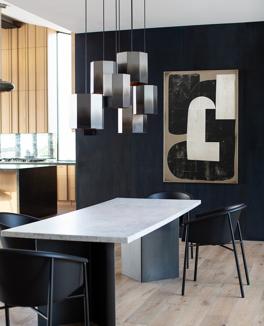 Contemporary Minimalist Abstract Oil Painting for Modern Home Decor