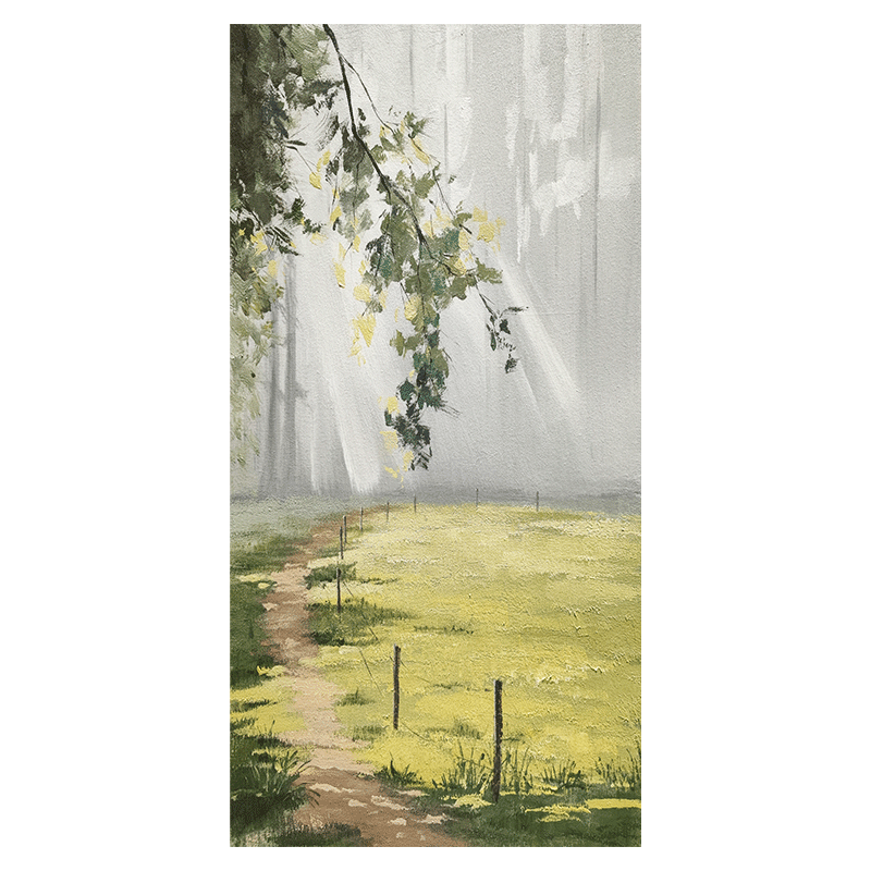 Forest Sunlight Portrait Quiet Nature Scenic Oil Painting 103FS