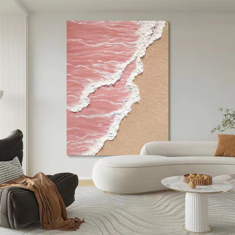 Coastal Waves Foam Texture California Oil Painting 131CW