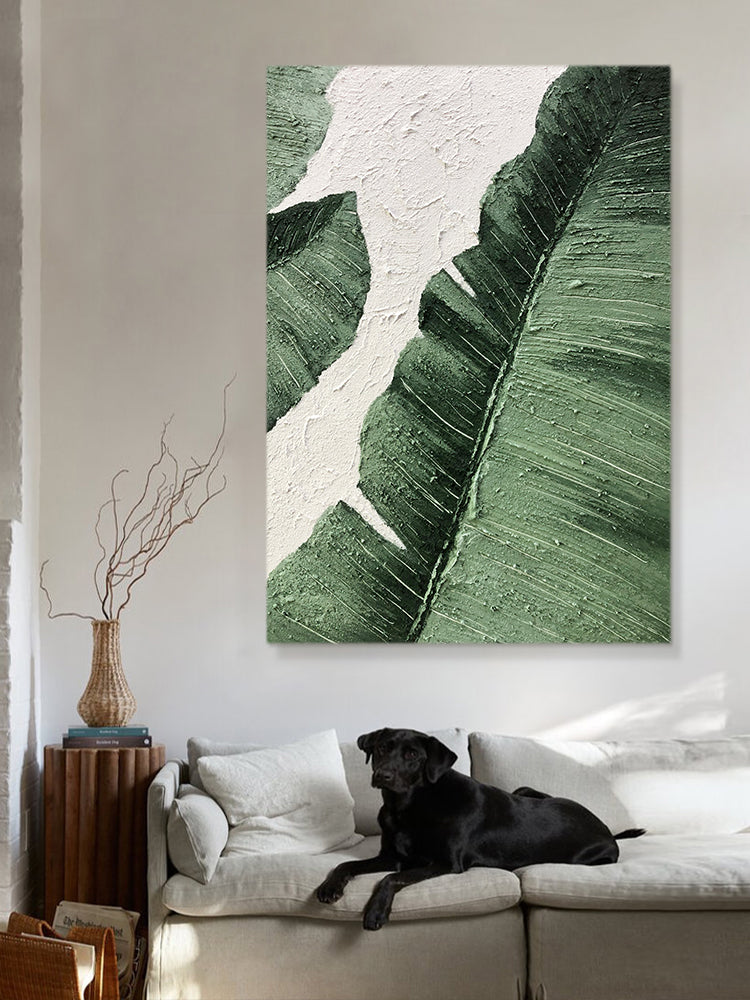 Enlarge Palm Leaf California Style Abstract Oil Painting