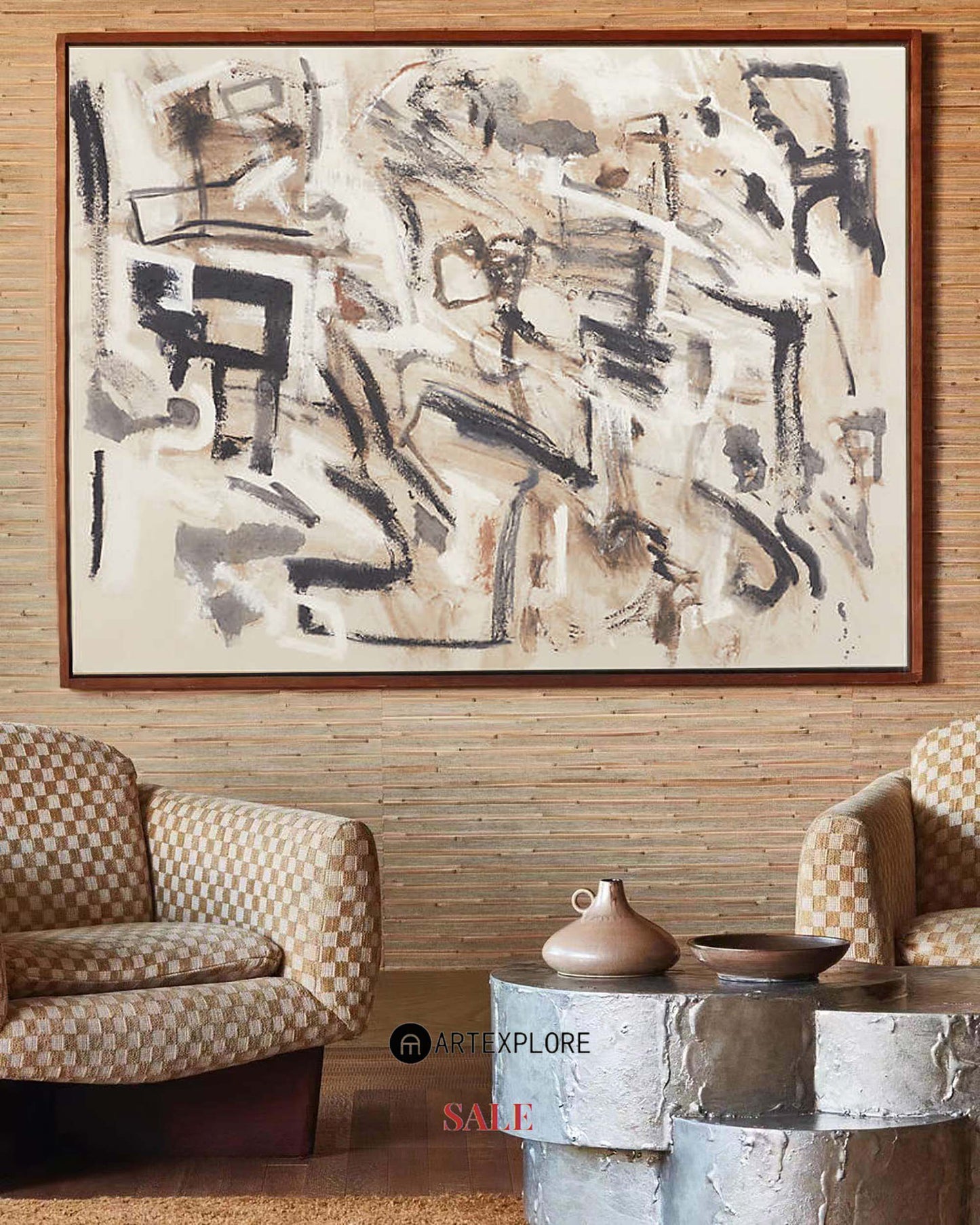 Contemporary Abstract Oil Painting for Modern Home Decor