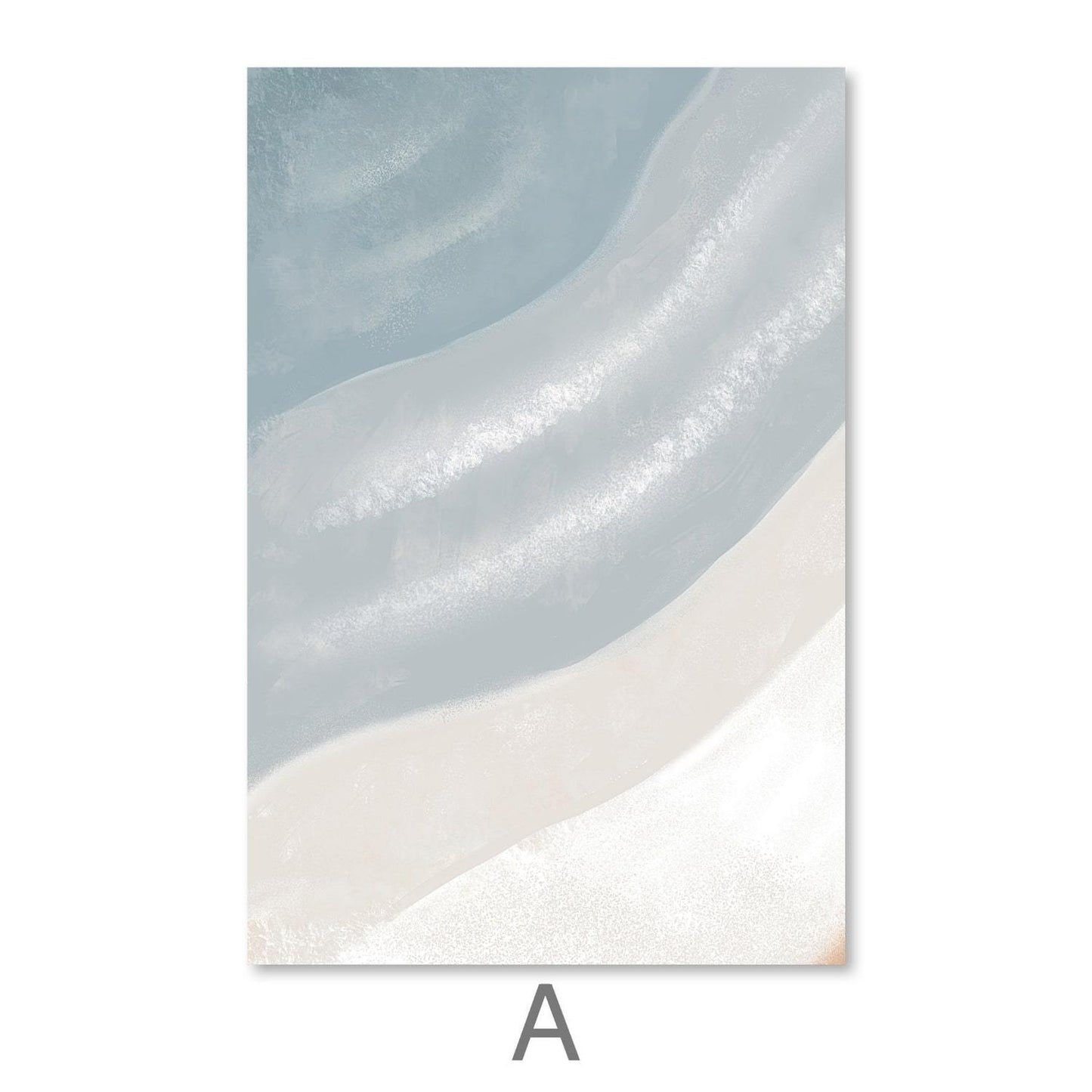 Serene Coastal Abstract Oil Painting for Modern Home Decor