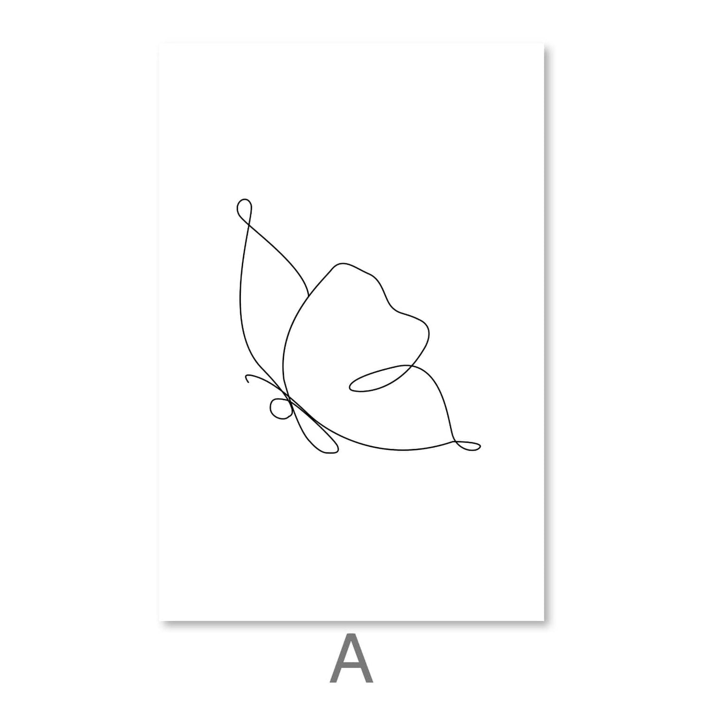 Elegant Line Art Butterflies Canvas - Minimalist Home Decor for Nature Lovers